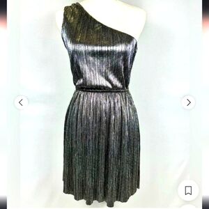 🥂SPARKLE NYE 2026! 🥂Express Metallic One-Shoulder Dress